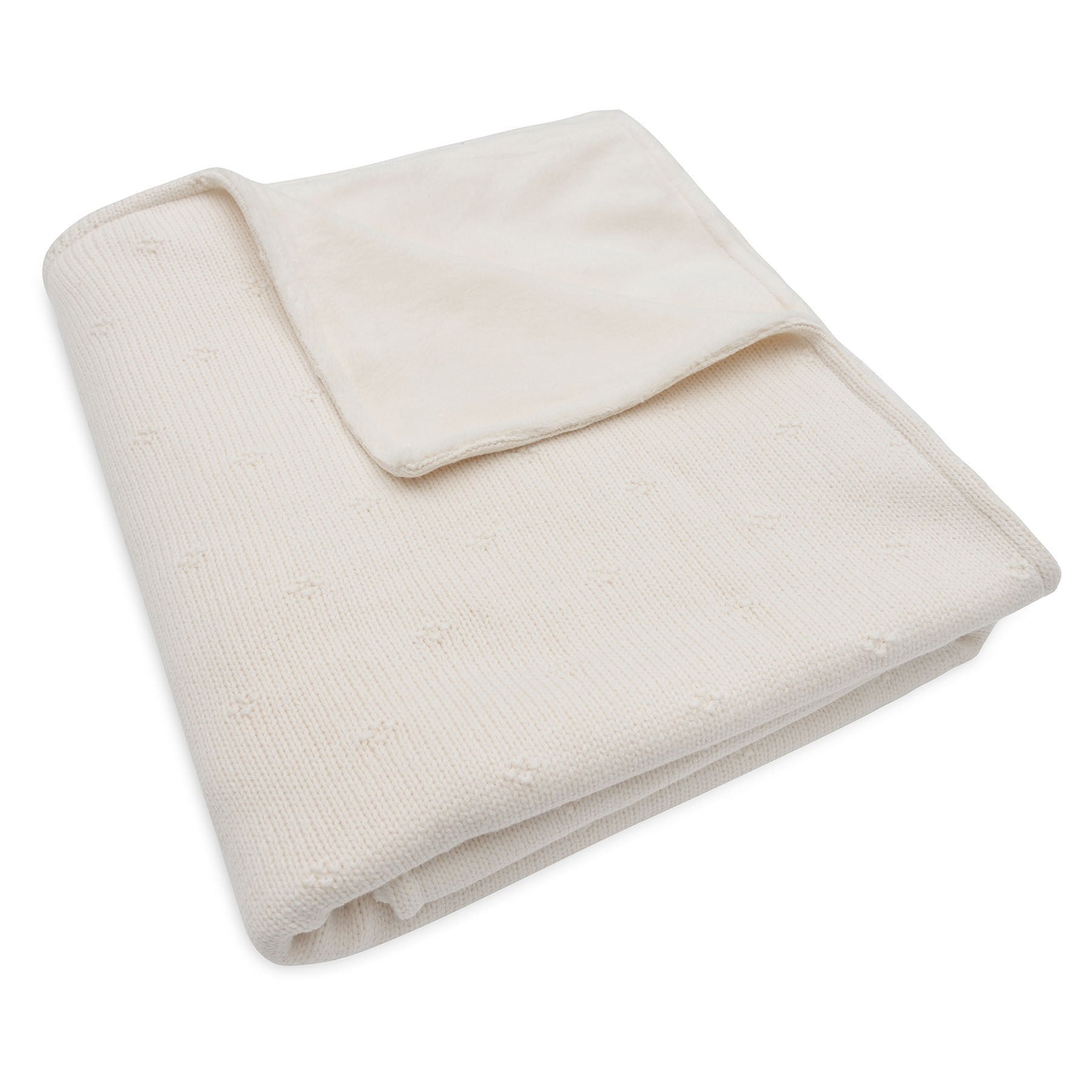 Jollein Crib Blanket 100x150cm Cozy Knit Ivory/Velvet