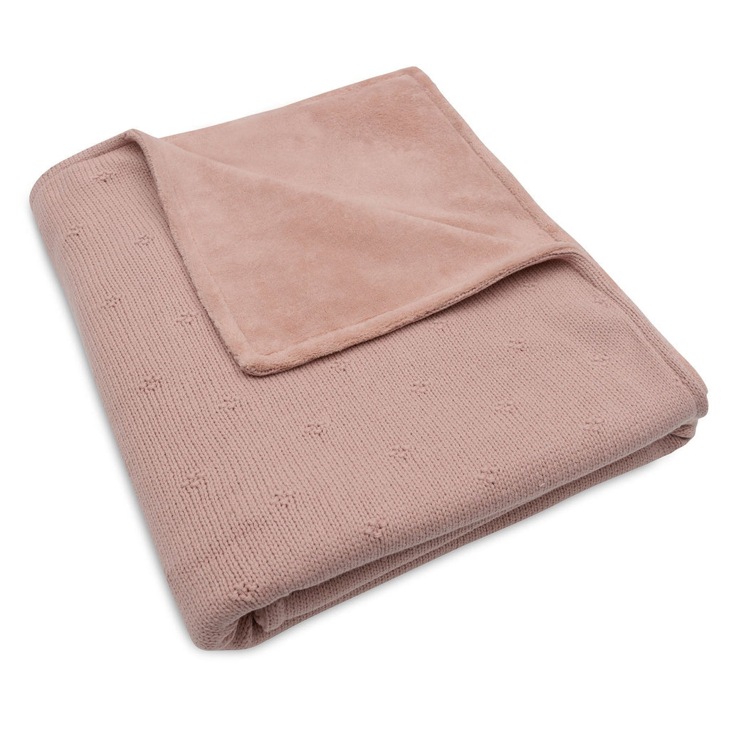 Jollein Crib Blanket 100x150cm Cozy Knit Wild Rose/Velvet