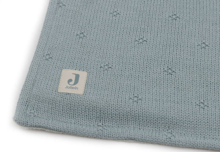 Jollein Crib Blanket 100x150cm Cozy Knit Sea Green/Velvet