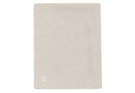 Jollein Cot Blanket 100x150cm Basic Knit | Oatmeal/Velvet
