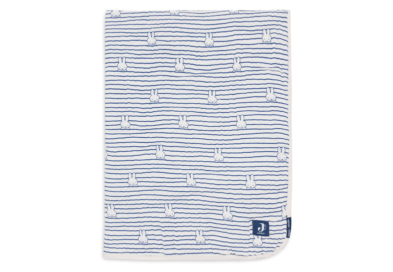 Jollein Blanket Hydrophile cradle 75x100cm | Miffy Stripe Navy