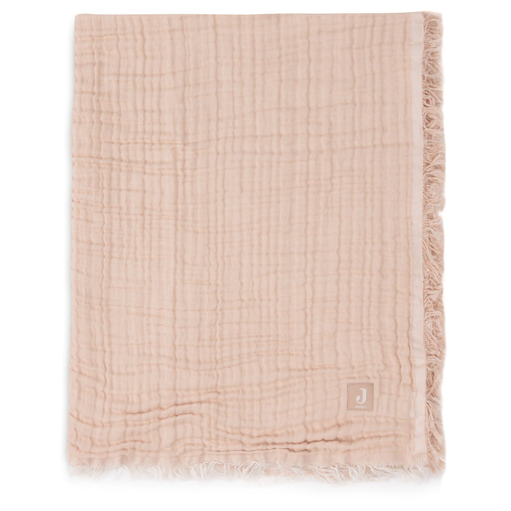 Jollein Blanket Crib 75x100cm | Fringe Moonstone/Ivory Gots