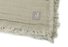 Jollein Blanket Cot 120x120cm | Fringe Olive Green/Ivory Gots