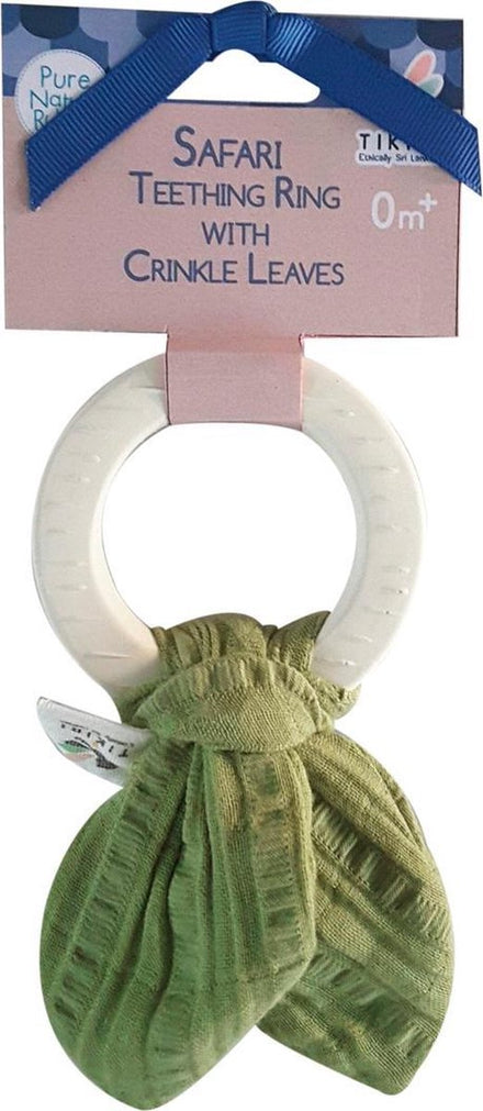 Tikiri Teether Toy with Muslin | Green