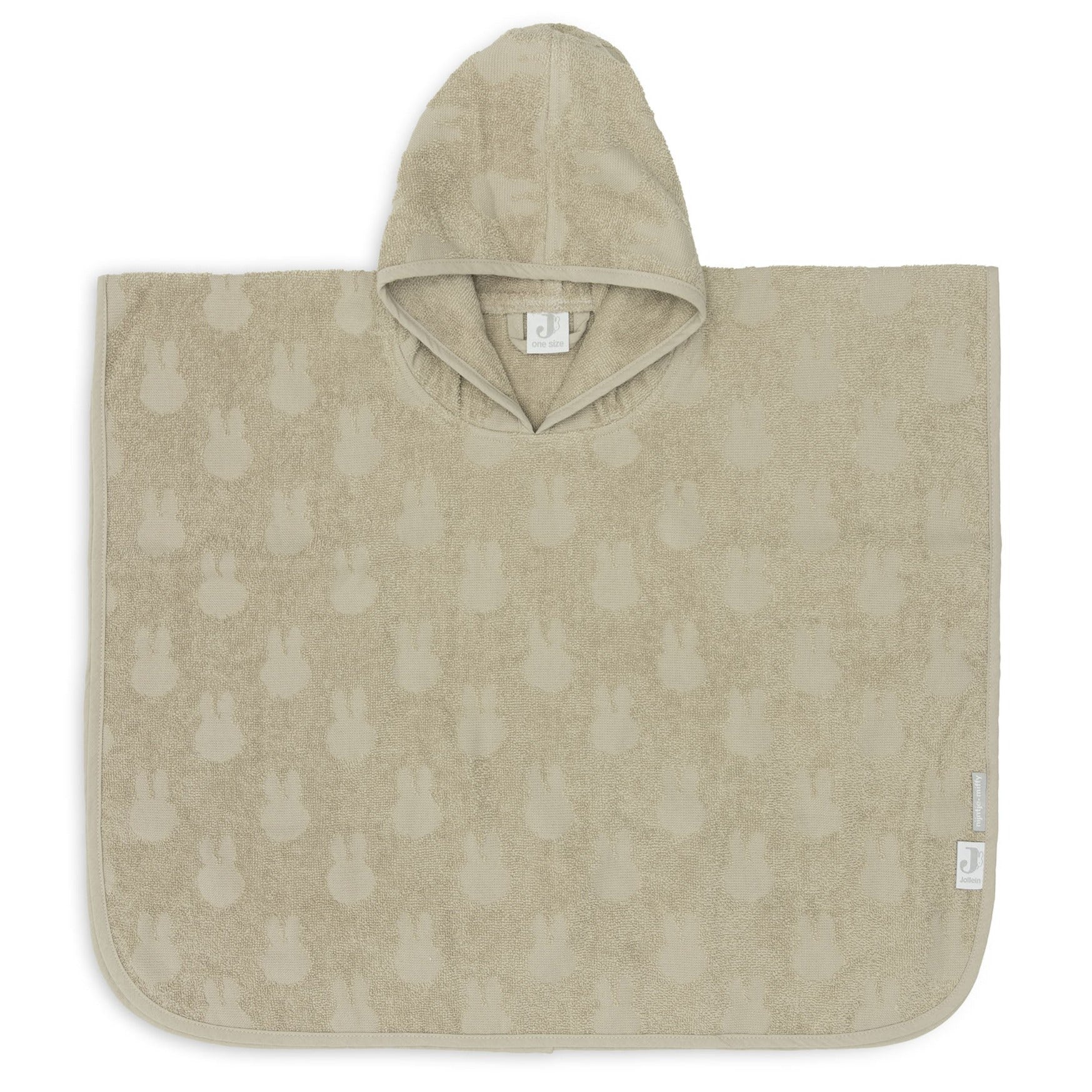 Jollein Bath Poncho terry cloth Miffy Jacquard | Olive Green