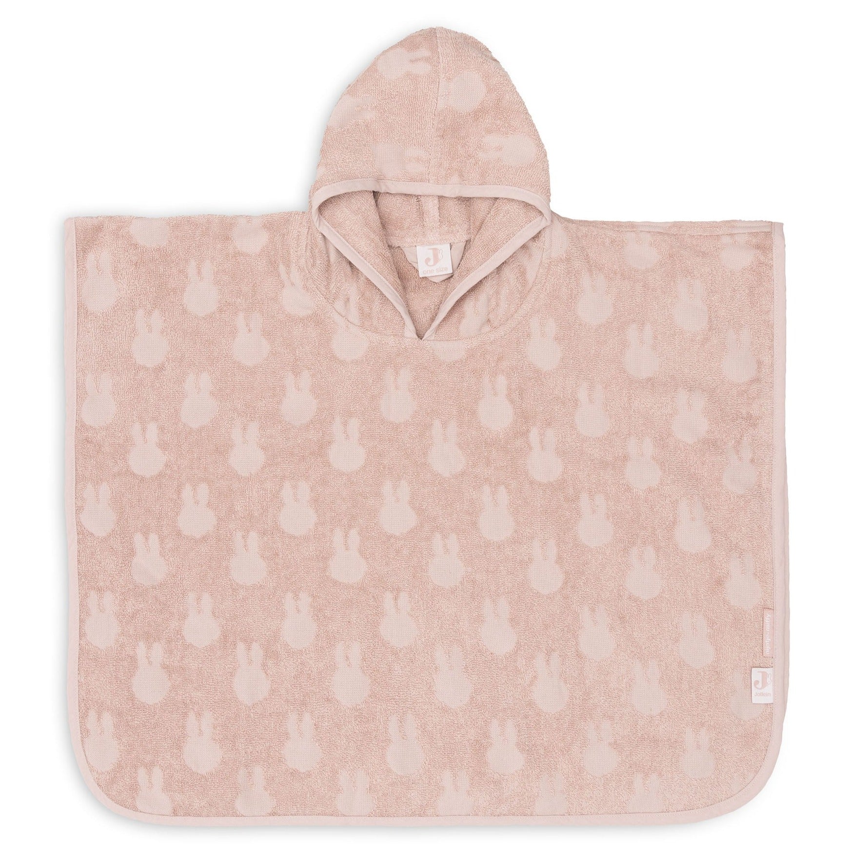 Jollein Bath Poncho terry cloth Miffy Jacquard | Wild rose