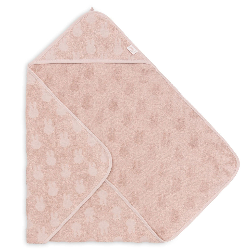 Jollein Bathcape terry cloth 75x75cm Miffy Jacquard | Wild rose