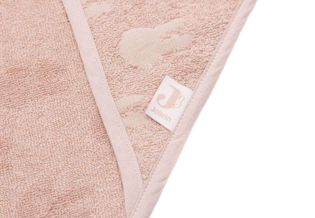 Jollein Bathcape terry cloth 75x75cm Miffy Jacquard | Wild rose