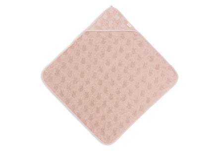 Jollein Bathcape terry cloth 75x75cm Miffy Jacquard | Wild rose