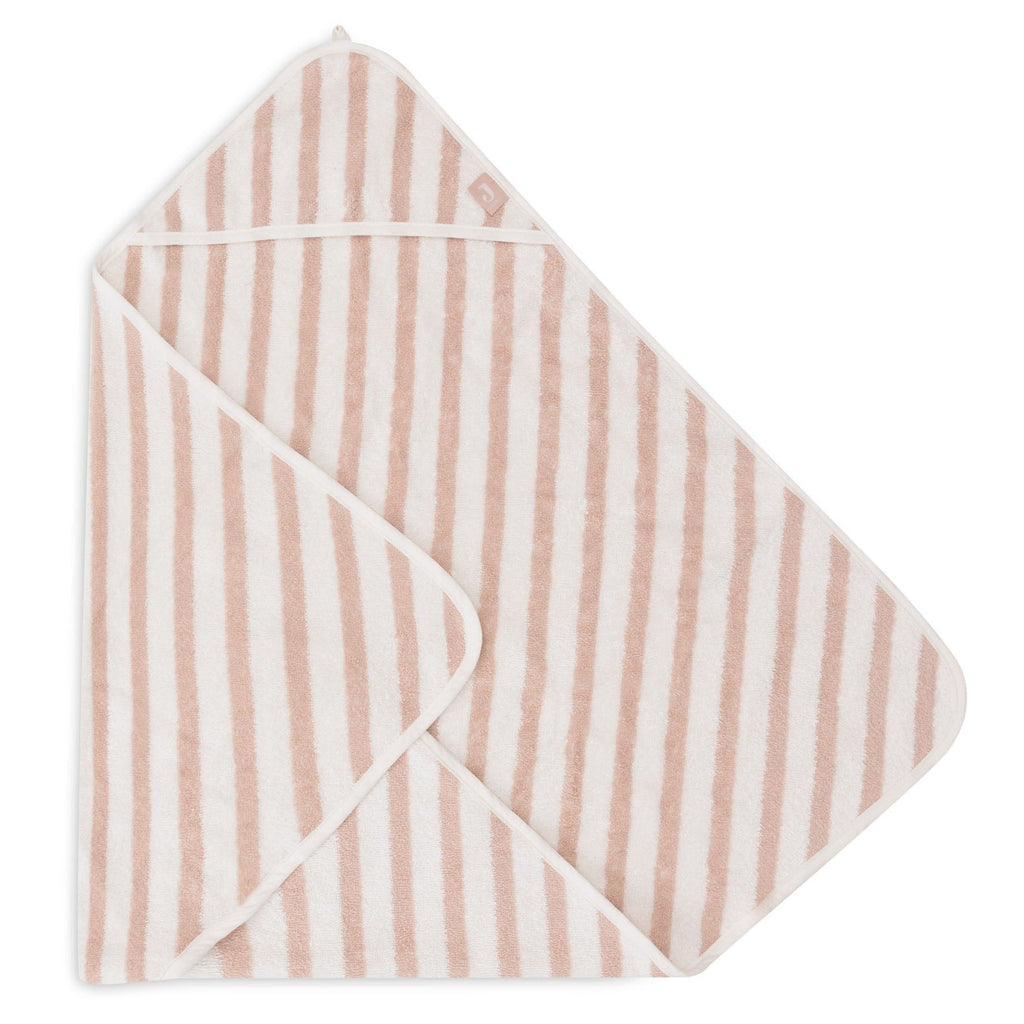 Jollein Bathcape 75x75cm | Stripe Terry Wild Rose Gots