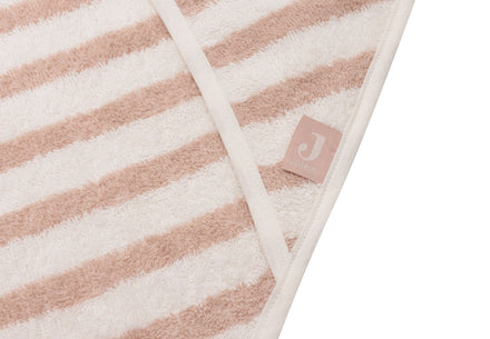 Jollein Bathcape 75x75cm | Stripe Terry Wild Rose Gots