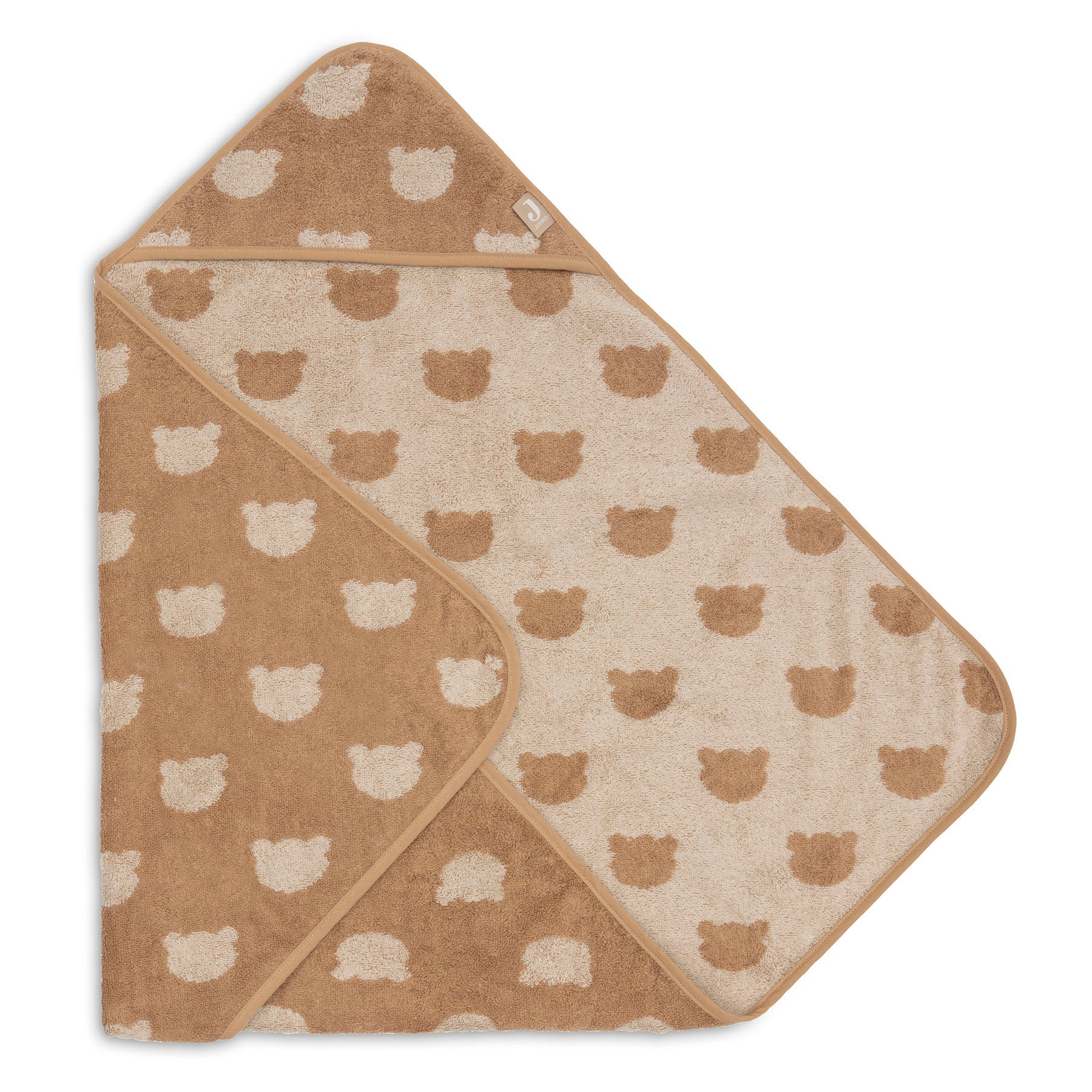 Jollein Bath Cape Terry 75x75cm Jacquard Teddy Bear
