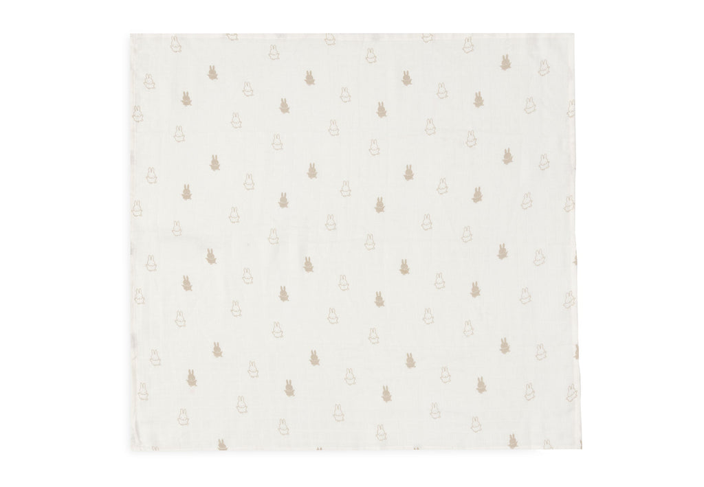 Jollein Hydrophilic cloth Small 70x70cm Happy Miffy | Nougat | 3 pieces