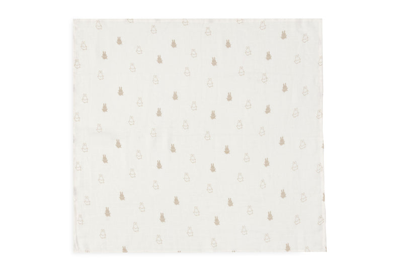 Jollein Hydrophilic cloth Small 70x70cm Happy Miffy | Nougat | 3 pieces