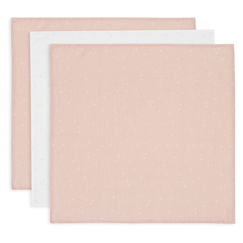 Jollein Hydrophilic Cloth 70x70cm Twinkling Wild Rose (3pack)