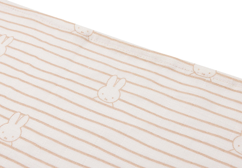 Jollein Hydrophilic cloth Small 70x70cm | Miffy Stripe BiscuIt (3pack)