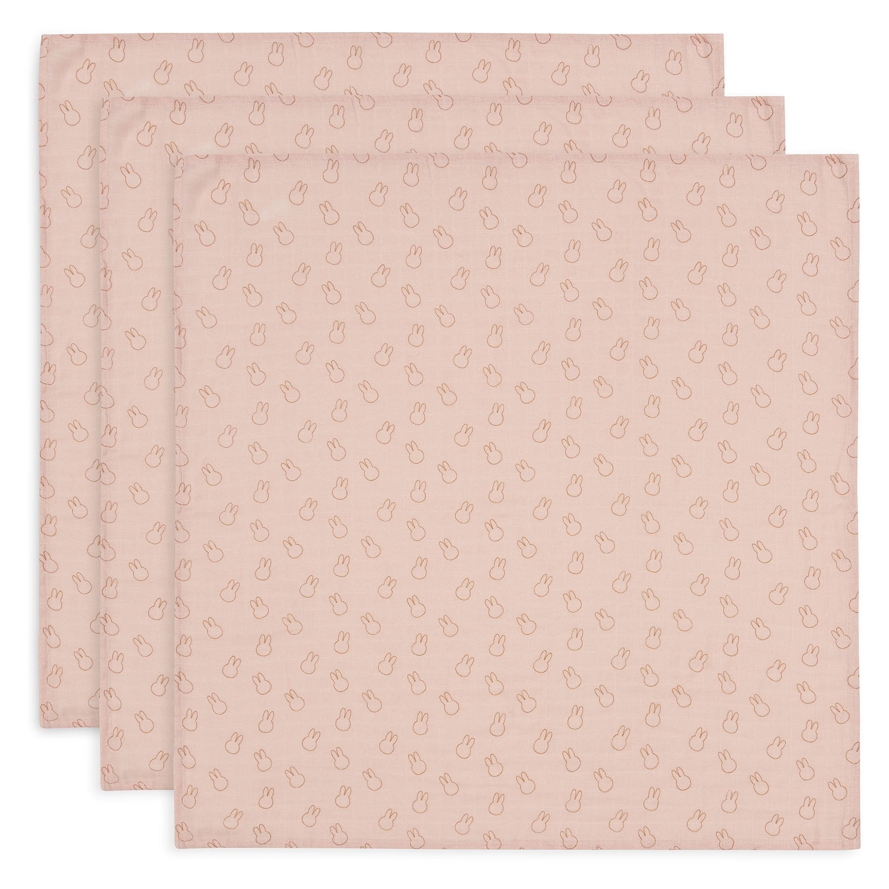 Jollein Hydrophilic Cloth 70x70cm Miffy Silhouettes W. Rose(3p)