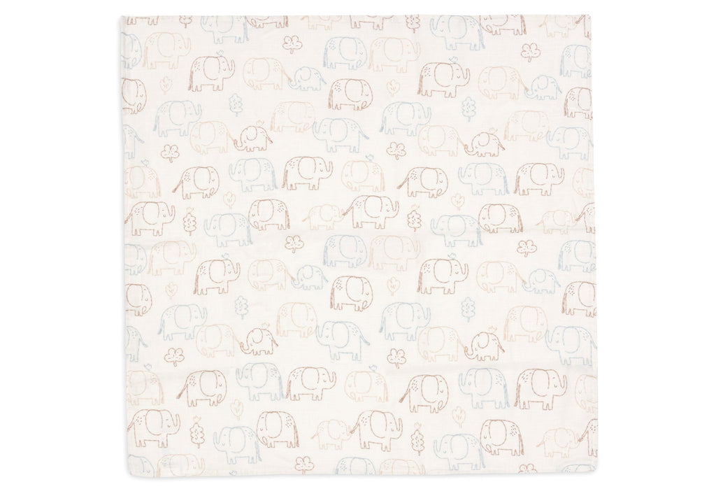Jollein Hydrophilous Cloth Small 70x70cm | Elephant Tales | 3 pcs