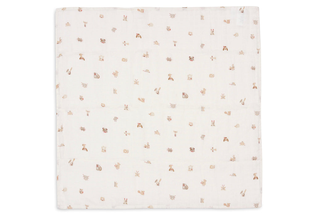Jollein Muslin Cloth Small 70x70cm | Animal Friends | 3 pcs