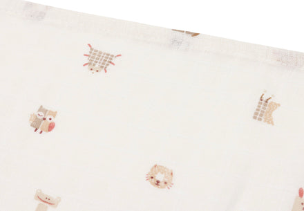 Jollein Muslin Cloth Small 70x70cm | Animal Friends | 3 pcs