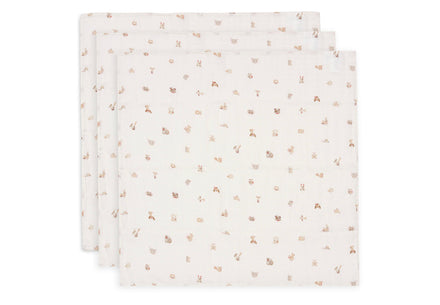 Jollein Muslin Cloth Small 70x70cm | Animal Friends | 3 pcs