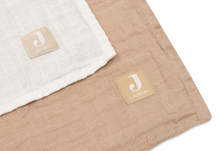 Jollein Hydrophilic Cloth Large 115x115cm Biscuit/Ivory (2Pack)