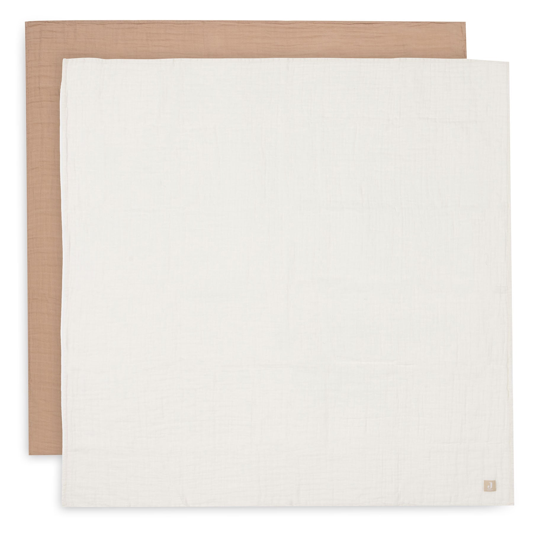 Jollein Hydrophilic Cloth Large 115x115cm Biscuit/Ivory (2Pack)