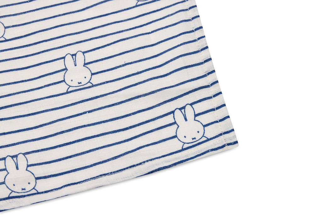 Jollein Hydrophilic cloth Large 115x115cm | Miffy Stripe Navy (2pack)