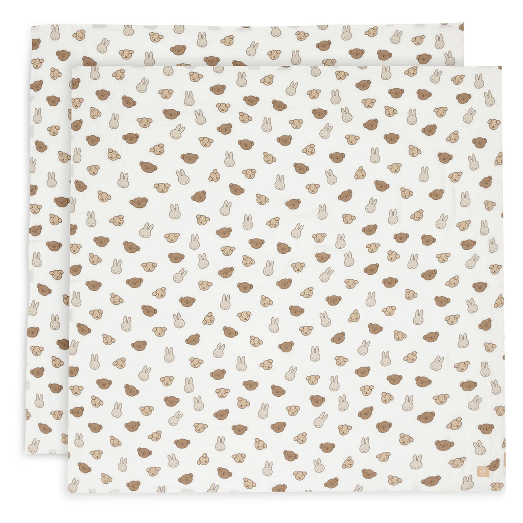 Jollein Hydrophilic Cloth Large 115x115cm Miffy And Friends (2Pack)
