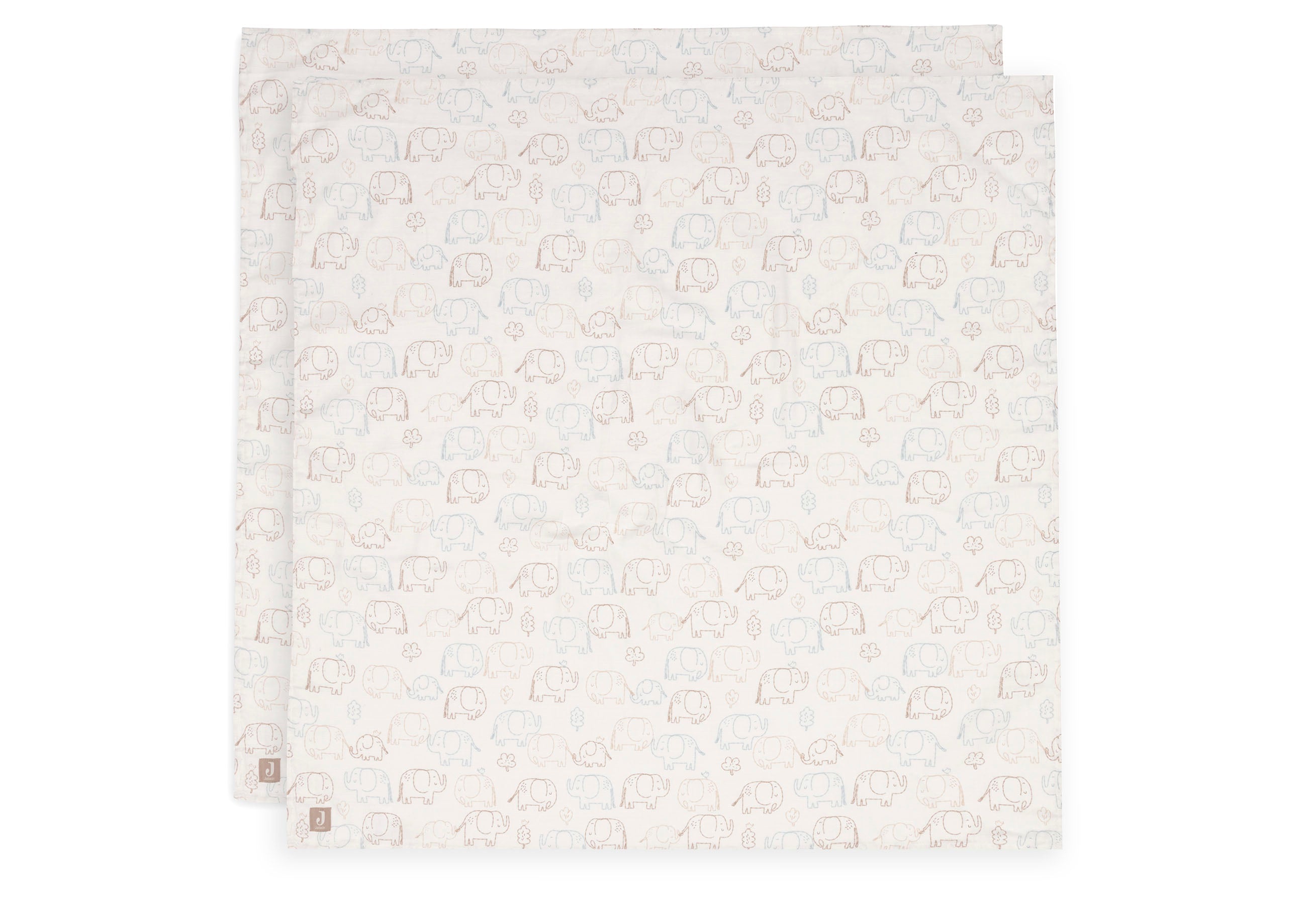 Jollein Hydrophilous Cloth Large 115x115cm | Elephant Tales | 2 pcs