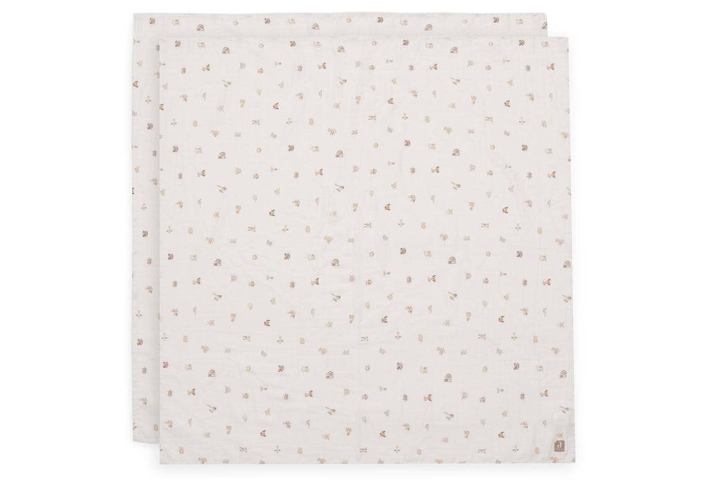 Jollein Muslin Cloth Large 115x115cm | Animal Friends | 2 pcs