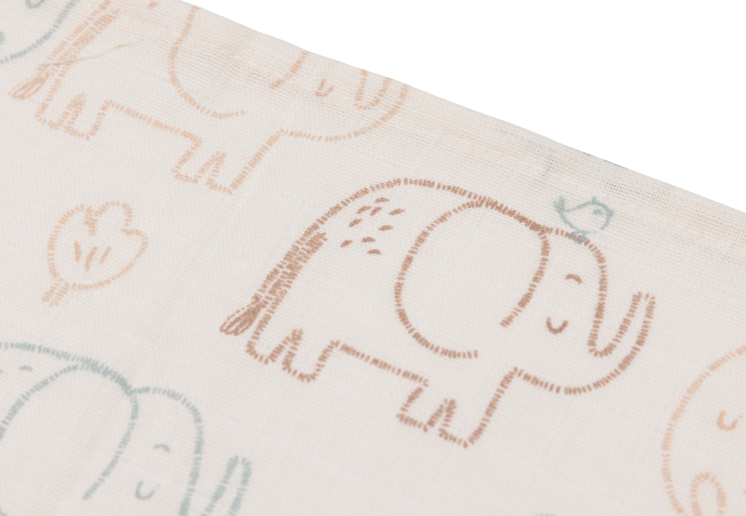 Jollein Muslin Mouth Cloth 31x31cm | Elephant Tales | 3 pcs