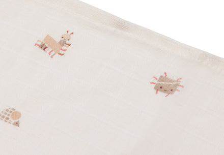 Jollein Muslin Mouth Cloth 31x31cm | Animal Friends 3-pack