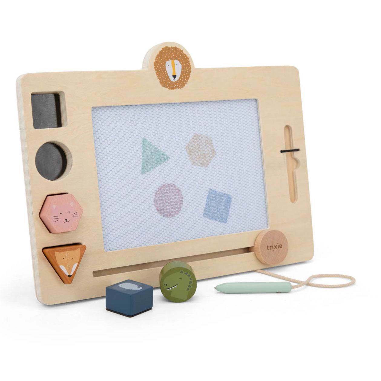 Trixie Wooden Drawing Board with Stamps and Pen
