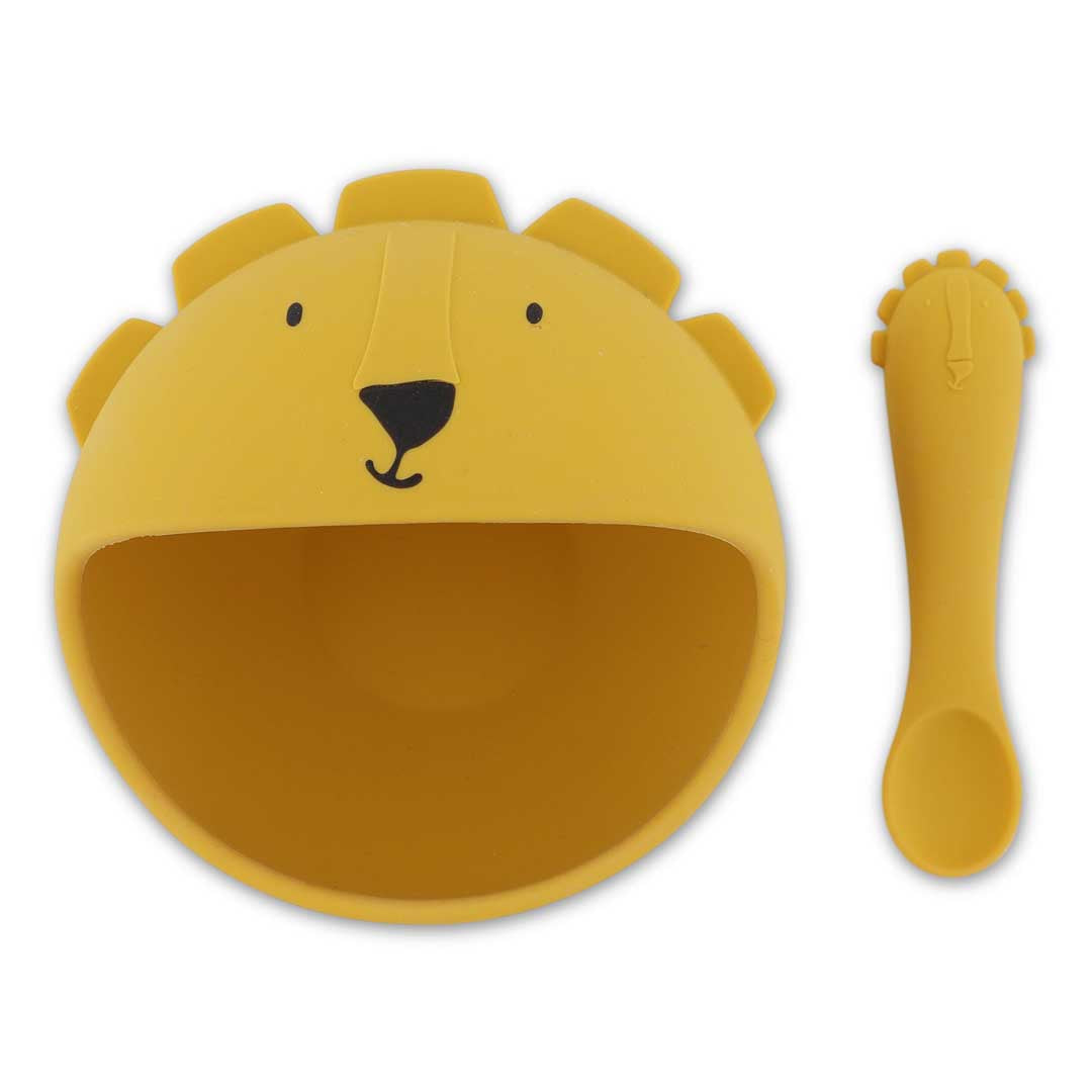 Trixie Silicone Bowl With Suction Cup + Spoon | Mr Lion