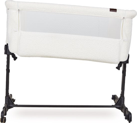 Quax Crib Side By Side Co-Sleeper With Black Legs | Cream