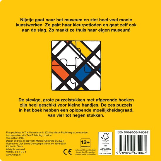 Nijntje Boek| Puzzelboek Nijntje De Kunstenaar