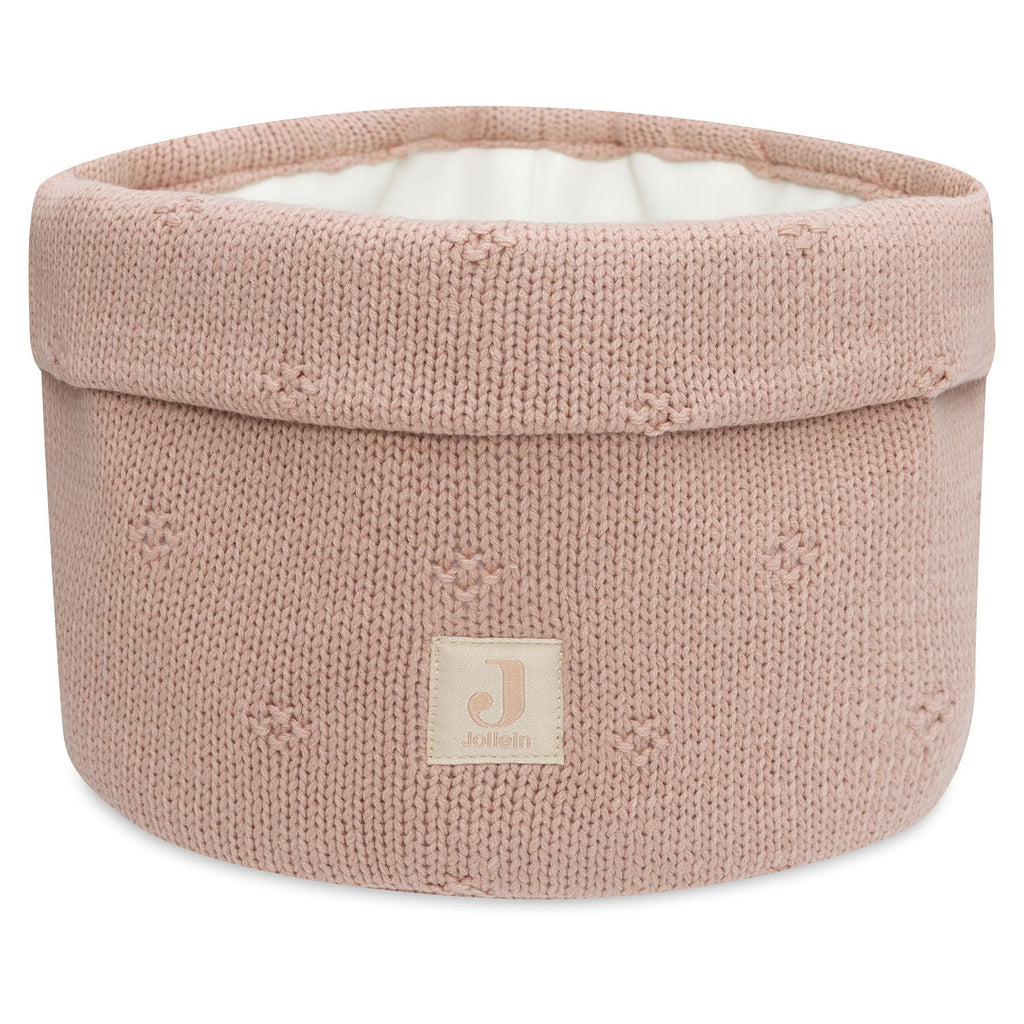 Jollein Changing Table Basket Cozy Knit Wild Rose