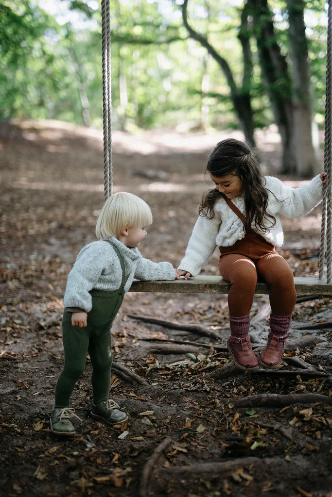 Silly Silas Pant Stockings Footed With Feet | Olive