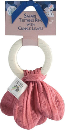 Tikiri Teether Toy with Muslin | Pink