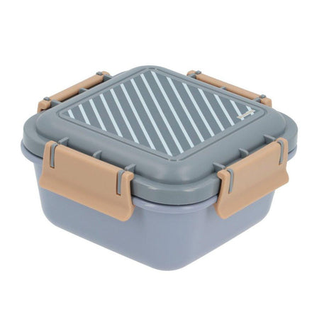 Monnëka Large Lunch Box With Compartment Divider | Stripes Blue