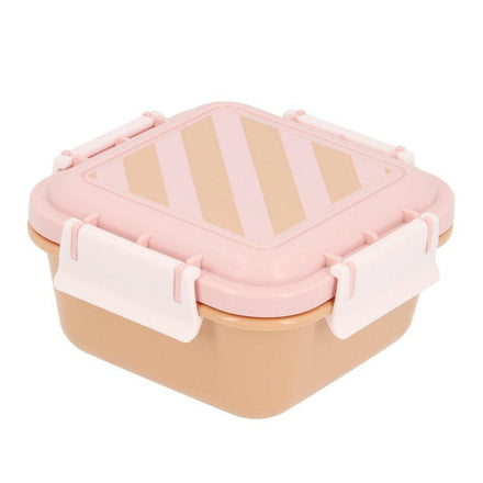 Monnëka Large Lunch Box With Compartment Divider | Stripes Pink