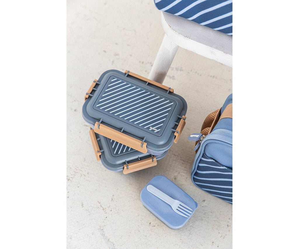 Monnëka Thermal Lunch Bag | Stripes Blue