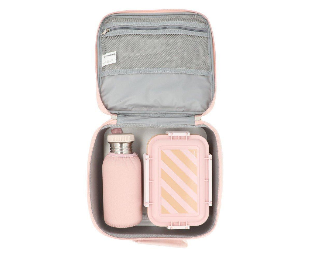 Monnëka Thermal Lunch Bag | Stripes Pink