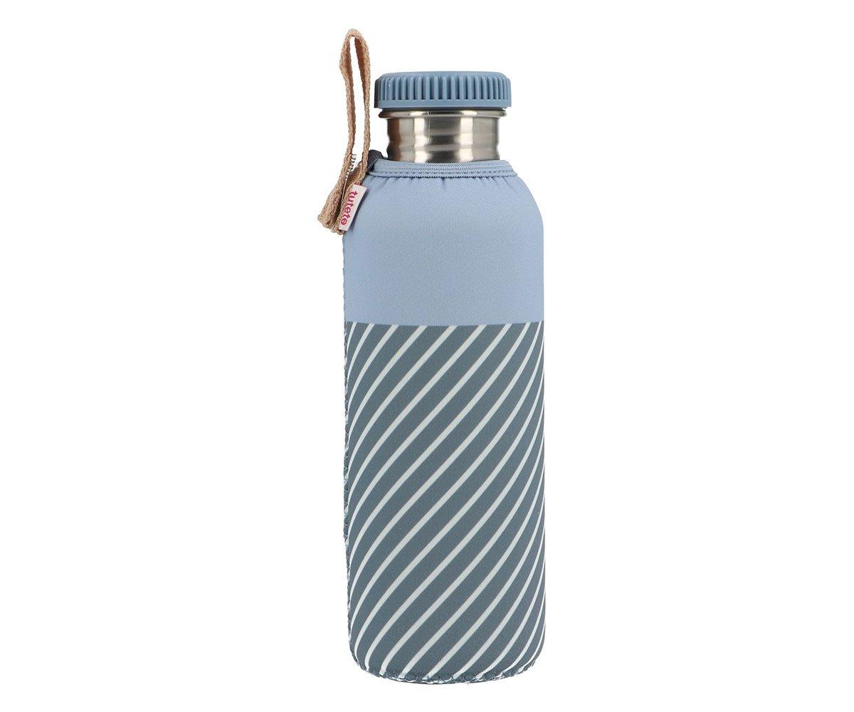 Tutete Drinking Bottle Cover Thermal | Blue Stripes