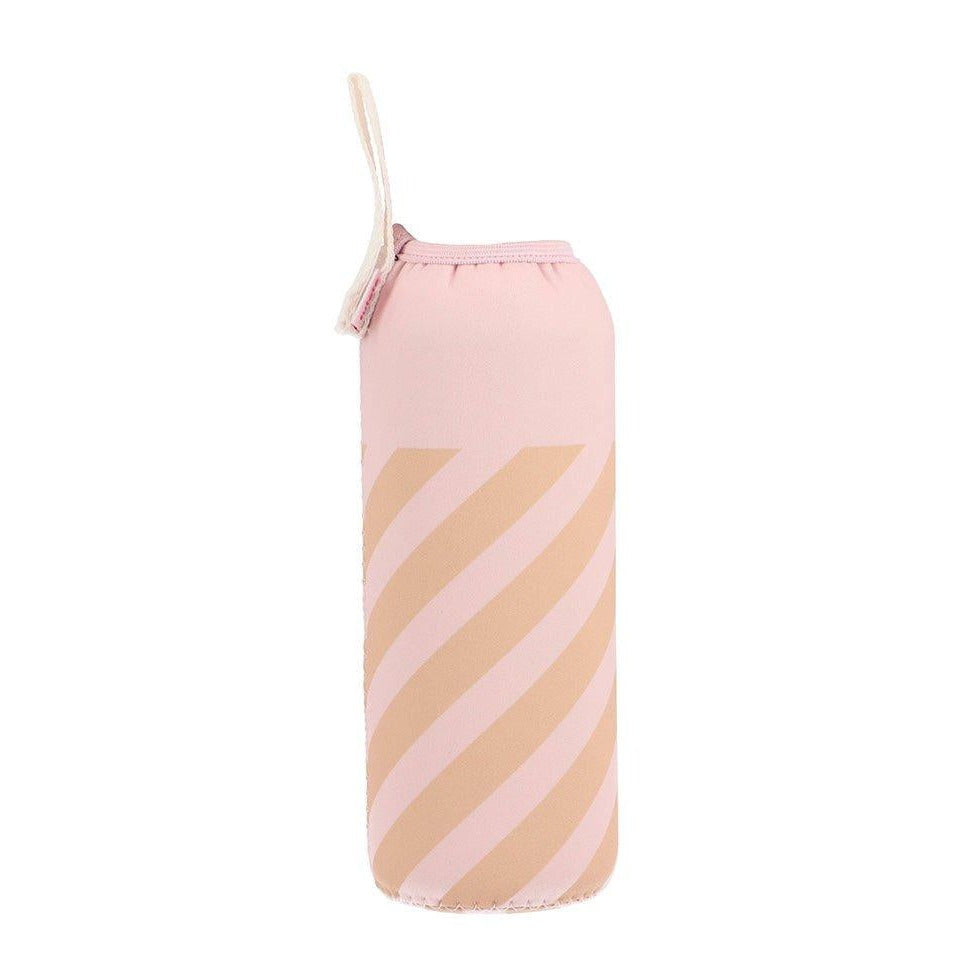 Tutete Drinking Bottle Cover Thermal | Pink Stripes