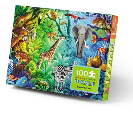 Crocodile Creek Puzzle 100PCS | Holographic Jungle Paradise