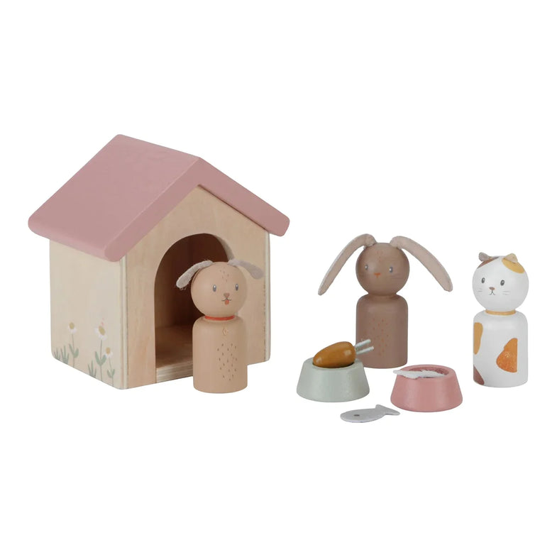 Little Dutch Doll House Play Set | Pets 9-piece