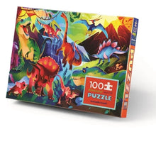 Crocodile Creek Puzzle 100PCS | Holographic Dinosaur World