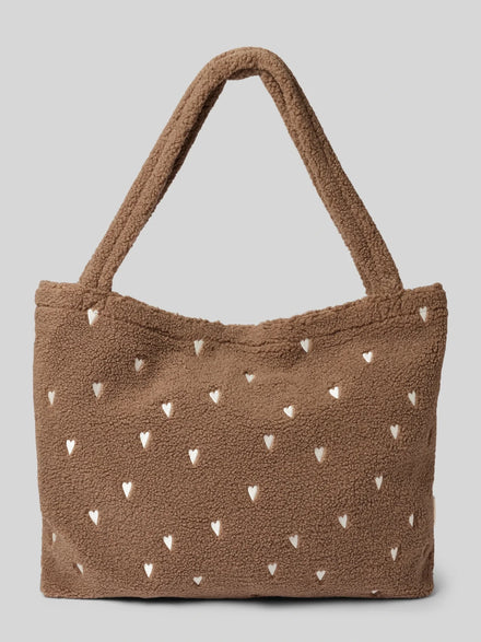 Studio Noos Brown Teddy Hearts Mom Bag